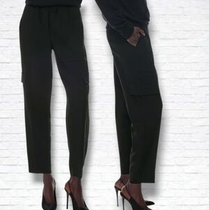 Aritzia Babaton "Titan" Black Mid-rise Cargo Pants Size 12
